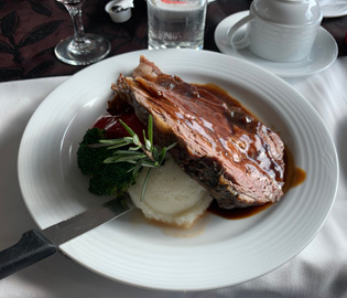 Dinner on the 'Canadian' train