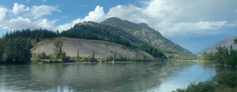 Scenery from the train along the North Thompson River