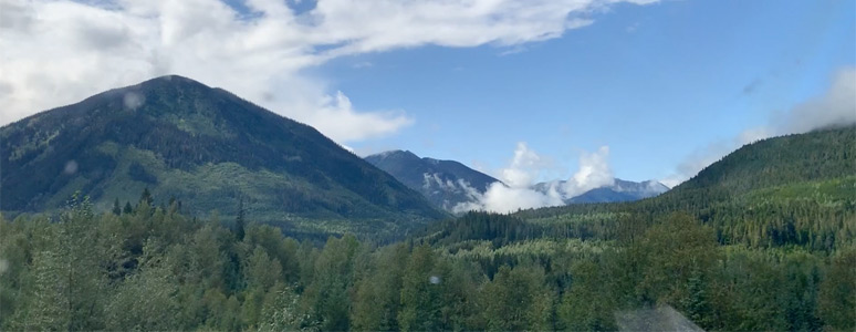 Scenery from the train in the Rockies