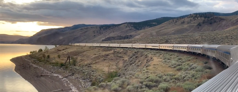 The Canadian on the shore of Kamloops Lake