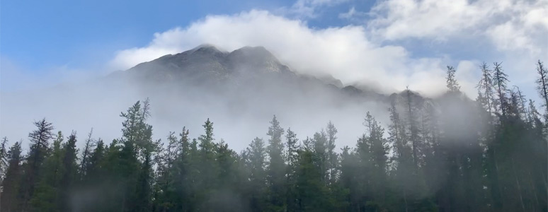 Mt Yellowhead, seen from the train