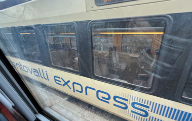 Passing a Centovalli Express train