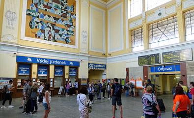 Inside Ceske Budejovice station