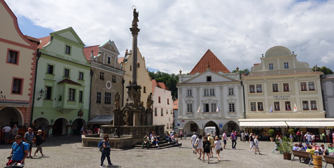 Cesky Krumlov town square