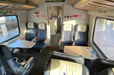 1st class on the Cheb-Nuremberg regional train