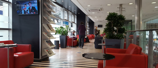 Inside the DB Lounge at Cologne Hbf