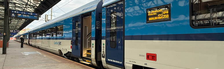 Prage to Berlin Comfortjet train
