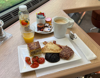 Scottish breakfast on the sleeper to Fort William