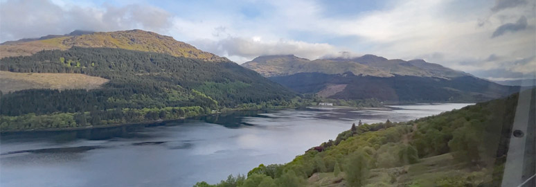 The train passes Loch Long