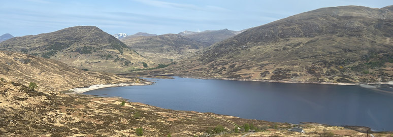 The train passes Loch Treig