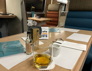 Glen Garioch whisky on the sleeper to Fort William