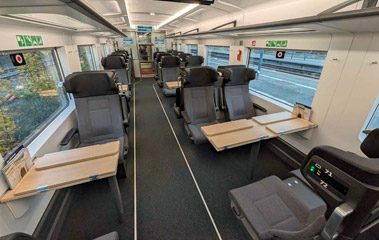 DSB Talgo train 1st class seats