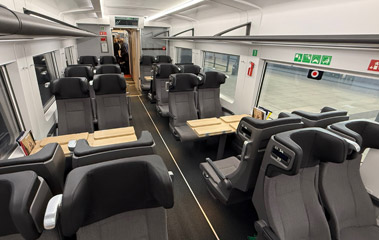 2nd class on the DSB Talgo train from Hamburg to Copenhagen