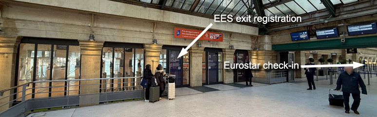 EES terminals at Paris Gare du Nord