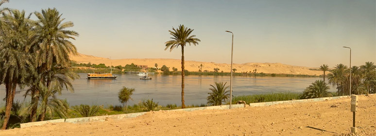 Nile Valley seen from the sleeper train