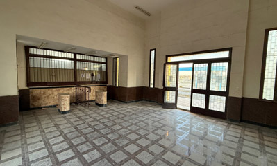 Ticket hall in the modern station at El Alamein