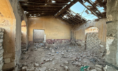 Inside El Alamein's old station building