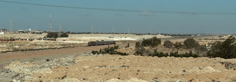 A train from Mersa Matrouh to Alexandria, just east of El Alamein