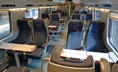 1st class seats on an ETR610 train