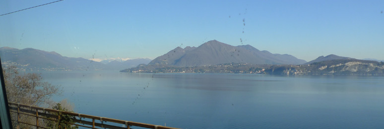 Lake Maggiore, seen from a Milan to Basel train