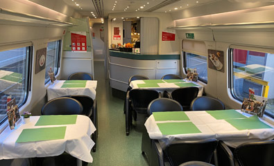 ETR610 restaurant car, as used from Zurich to Munich