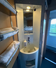 Washbasin in an AB33 sleeper