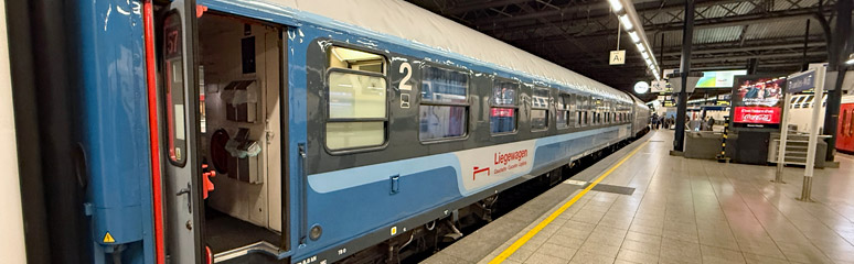 European Sleeper older couchette car at Brussels Midi