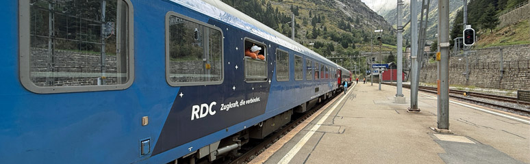 European Sleeper couchette car at Goschenen