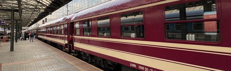 European Sleeper 5-berth couchette car at Prague