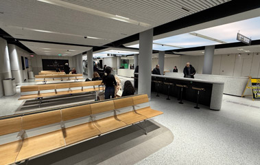 Inside the Eurostar terminal at Amsterdam Centraal