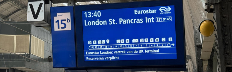 Where to stand on the platform at Amsterdam