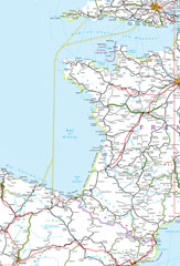 UK to Spain ferry route map