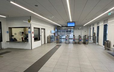 Inside Hendaia Euskoten station