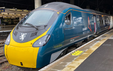 Avanti West Coast pendolino train at London Euston