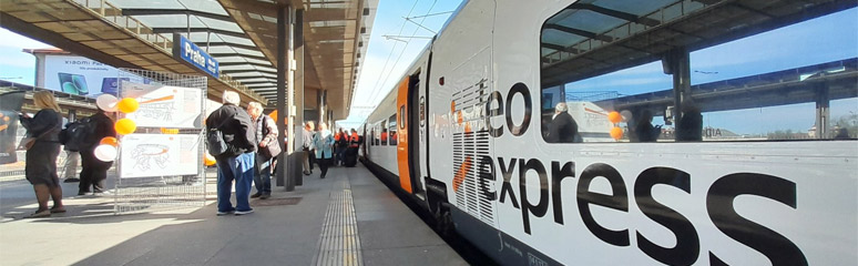 Leo Express Talgo train to Bratislava at Prague hl.n.