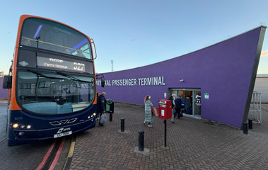 Bus from Newcastle arrived at DFDS ferry terminal
