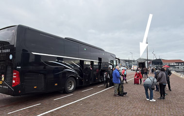 DFDS transfer bus arrived in Amsterdam
