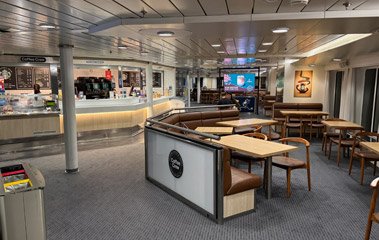 Cafe on DFDS ferry King Seaways