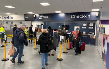 Check in for the DFDS ferry in Newcastle