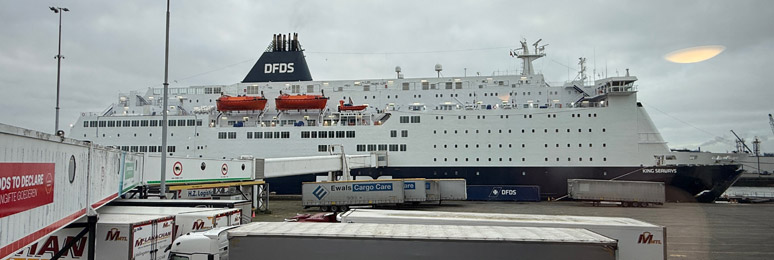 DFDS Newcastle-Amsterdam ferry heads out to sea