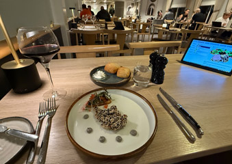 Starter in North Sea Bistro on DFDS ferry Newcastle to Amsterdam