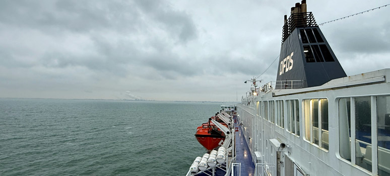 DFDS Newcastle-Amsterdam ferry heads out to sea