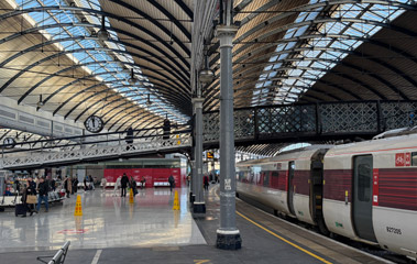 Train arrived at Newcastle central station