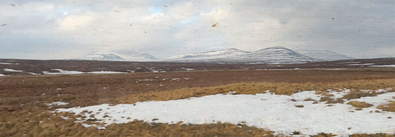Scenery on the Far North Line from Inverness to Thurso