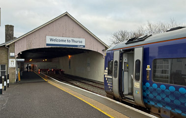 Train arrives at Thurso