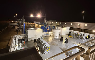 Aft deck on the ferry, after boarding at Scrabster