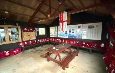 Inside HMS Royal Oak memorial, Scapa