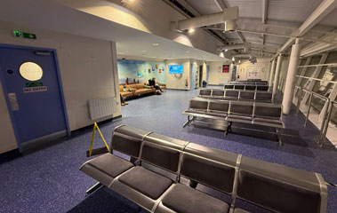 Inside Northlink Ferries terminal, Scrabster