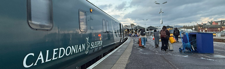 The London to Inverness sleeper, arrived in Inverness