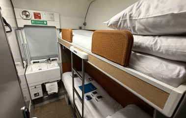 Caledonian Sleeper room, London to Inverness